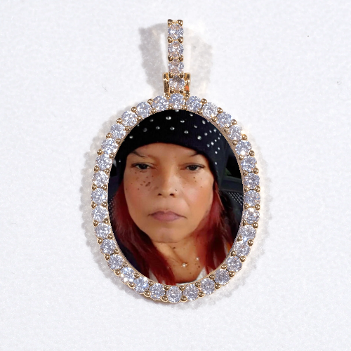 3D Oval Custom Picture Pendant