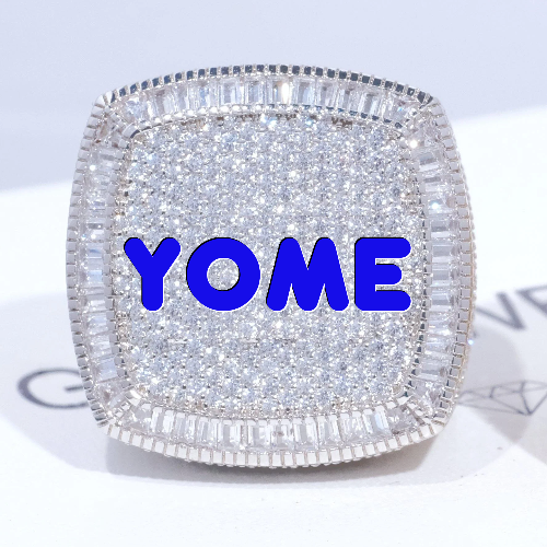 CUSTOM LETTER 3D ICED RING
