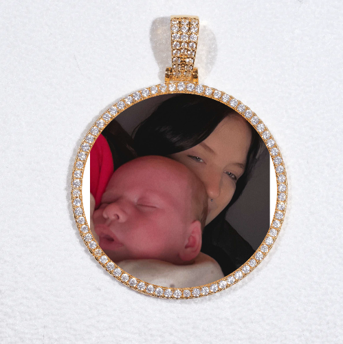 MEDIUM 3D CIRCLE CUSTOM PICTURE PENDANT