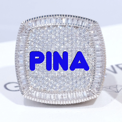 CUSTOM LETTER 3D ICED RING