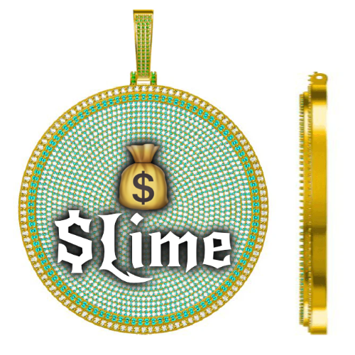 CUSTOM LETTER NECKLACE 3D BIG DISC