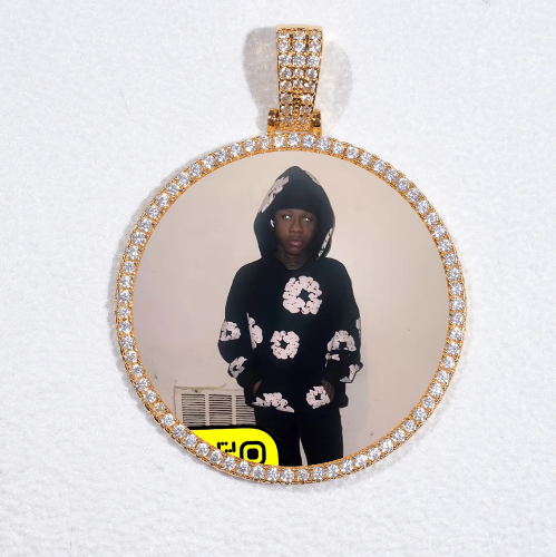 MEDIUM 3D CIRCLE CUSTOM PICTURE PENDANT
