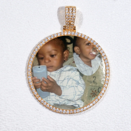 MEDIUM 3D CIRCLE CUSTOM PICTURE PENDANT