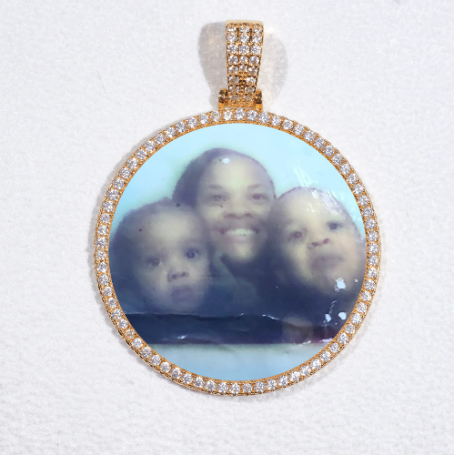 MEDIUM 3D CIRCLE CUSTOM PICTURE PENDANT