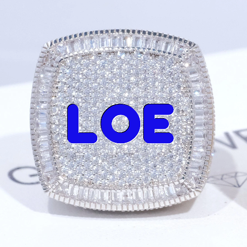 CUSTOM LETTER 3D ICED RING