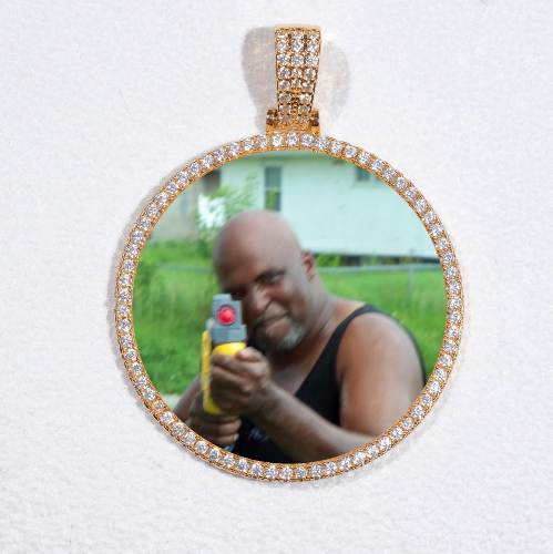 MEDIUM 3D CIRCLE CUSTOM PICTURE PENDANT
