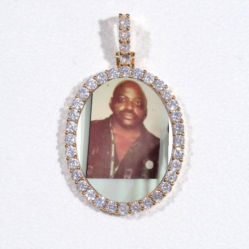3D Oval Custom Picture Pendant