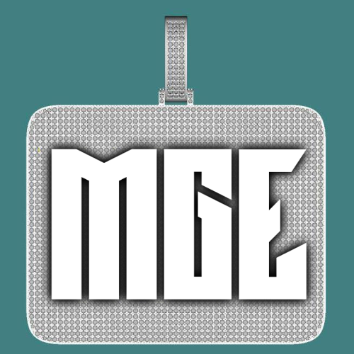 CUSTOM LETTER NECKLACE 3D BIG SQUARE