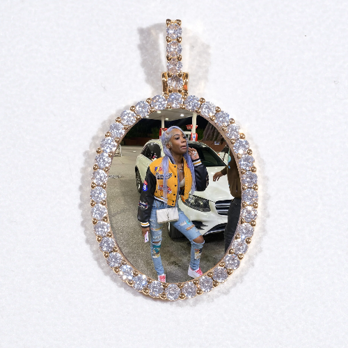 3D Oval Custom Picture Pendant