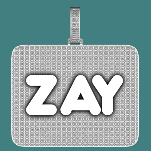 CUSTOM LETTER NECKLACE 3D BIG SQUARE