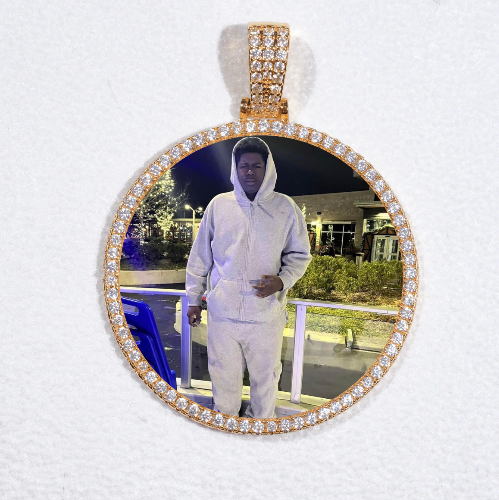 MEDIUM 3D CIRCLE CUSTOM PICTURE PENDANT