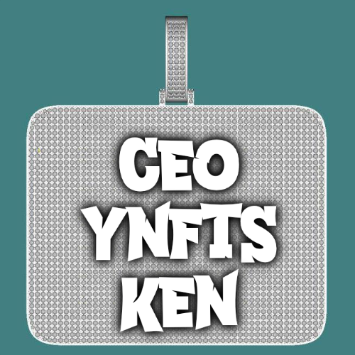 CUSTOM LETTER NECKLACE 3D BIG SQUARE