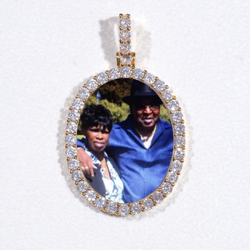 3D Oval Custom Picture Pendant