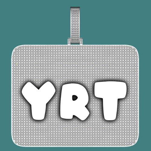 CUSTOM LETTER NECKLACE 3D BIG SQUARE