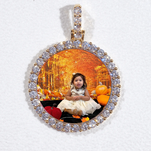 3D CIRCLE CUSTOM PICTURE PENDANT SMALL SIZE