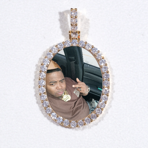 3D Oval Custom Picture Pendant