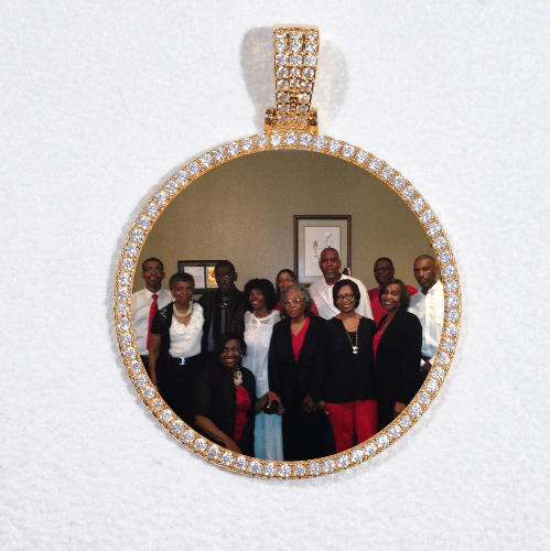 MEDIUM 3D CIRCLE CUSTOM PICTURE PENDANT
