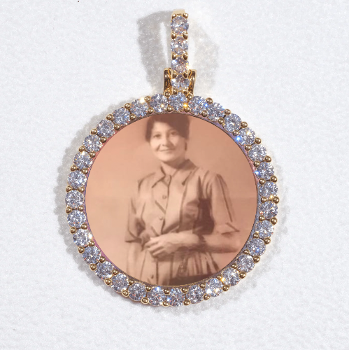 3D CIRCLE CUSTOM PICTURE PENDANT SMALL SIZE