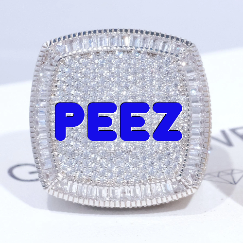 CUSTOM LETTER 3D ICED RING
