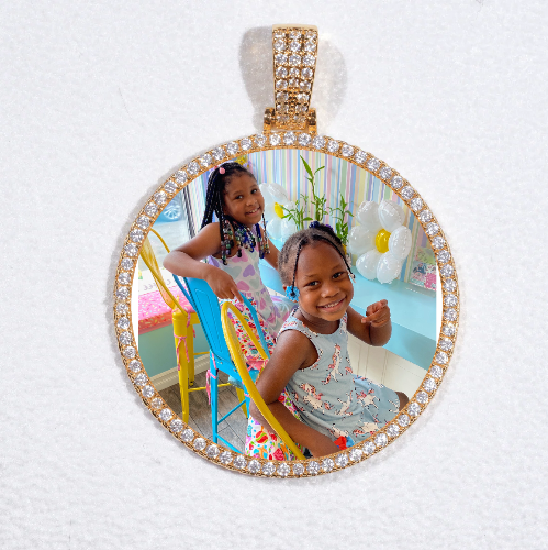 MEDIUM 3D CIRCLE CUSTOM PICTURE PENDANT