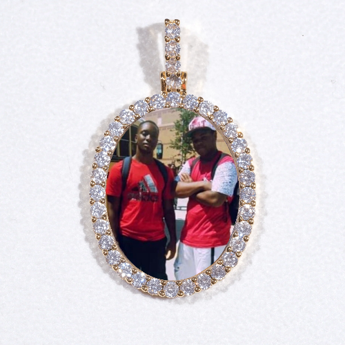 3D Oval Custom Picture Pendant