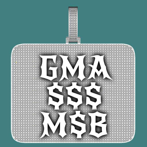 CUSTOM LETTER NECKLACE 3D BIG SQUARE
