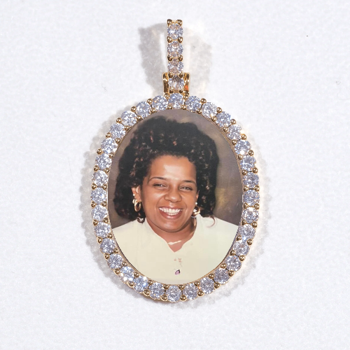 3D Oval Custom Picture Pendant