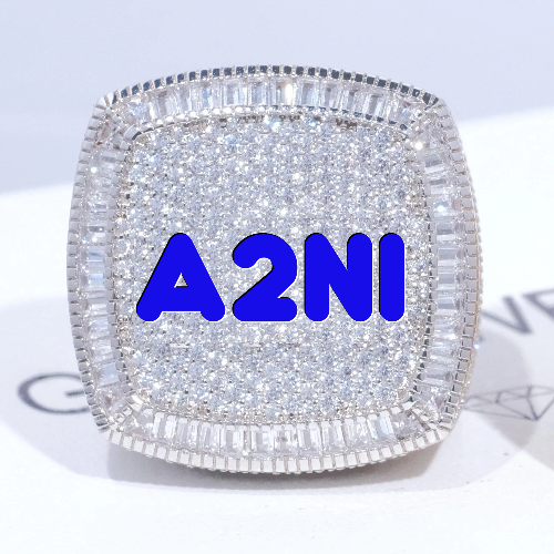 CUSTOM LETTER 3D ICED RING
