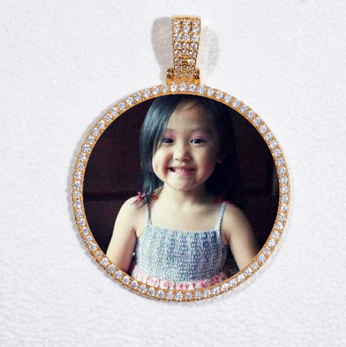 MEDIUM 3D CIRCLE CUSTOM PICTURE PENDANT