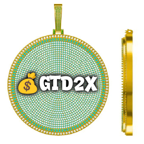 CUSTOM LETTER NECKLACE 3D BIG DISC