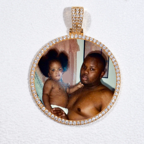 MEDIUM 3D CIRCLE CUSTOM PICTURE PENDANT