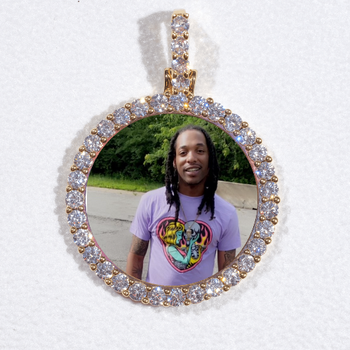 3D CIRCLE CUSTOM PICTURE PENDANT SMALL SIZE