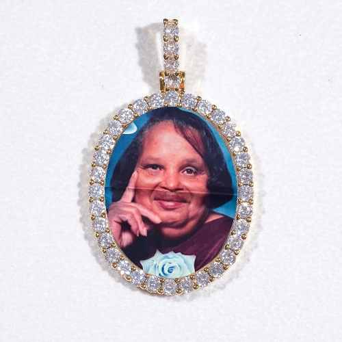 3D Oval Custom Picture Pendant