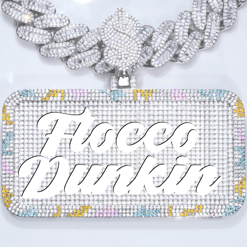 CUSTOM LETTER NECKLACE 3D COLORFUL SQUARE