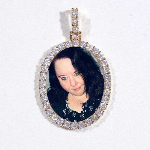 3D Oval Custom Picture Pendant
