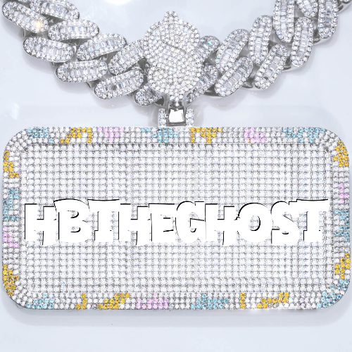 CUSTOM LETTER NECKLACE 3D COLORFUL SQUARE