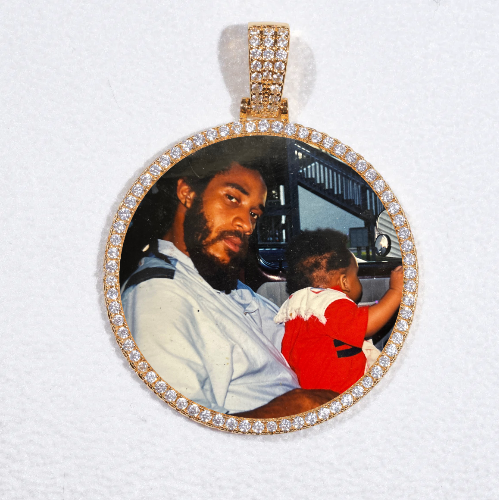 MEDIUM 3D CIRCLE CUSTOM PICTURE PENDANT