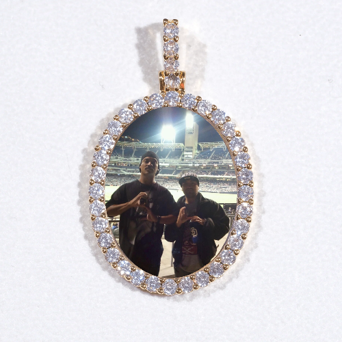 3D Oval Custom Picture Pendant