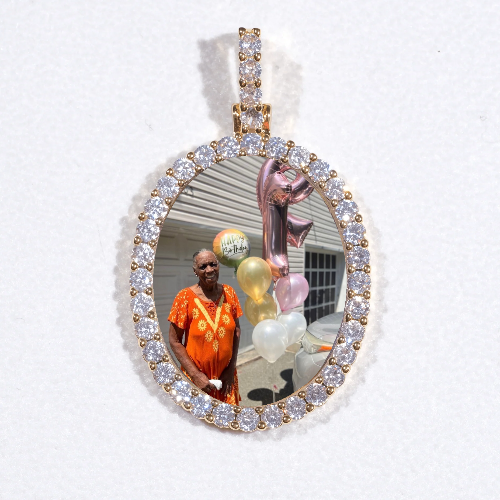 3D Oval Custom Picture Pendant