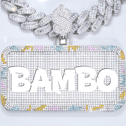 CUSTOM LETTER NECKLACE 3D COLORFUL SQUARE