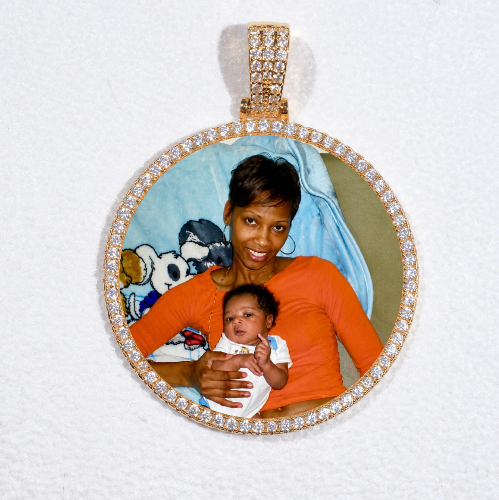 MEDIUM 3D CIRCLE CUSTOM PICTURE PENDANT
