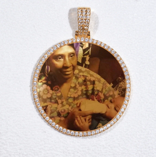 MEDIUM 3D CIRCLE CUSTOM PICTURE PENDANT