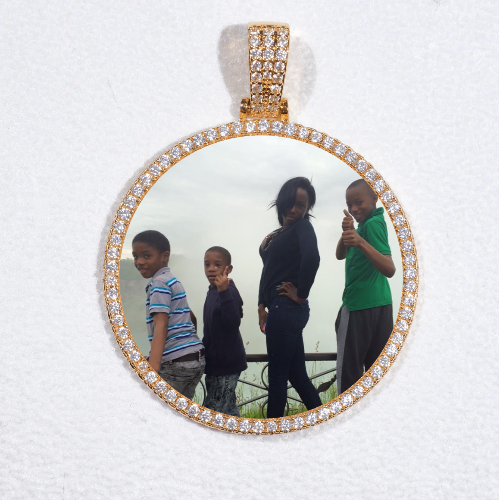 MEDIUM 3D CIRCLE CUSTOM PICTURE PENDANT