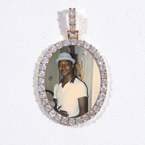 3D Oval Custom Picture Pendant