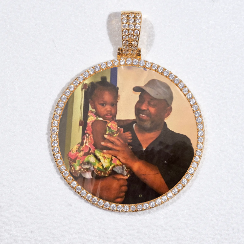 MEDIUM 3D CIRCLE CUSTOM PICTURE PENDANT