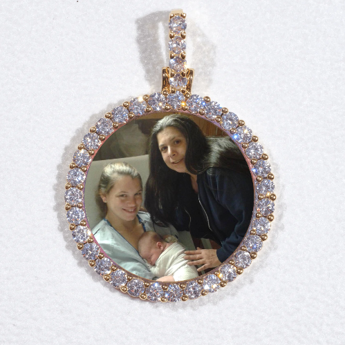 3D CIRCLE CUSTOM PICTURE PENDANT SMALL SIZE