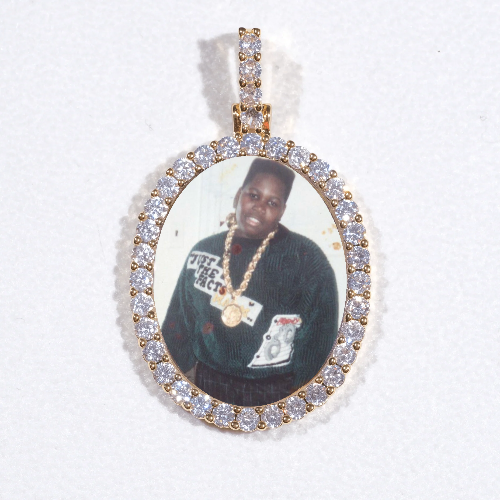 3D Oval Custom Picture Pendant