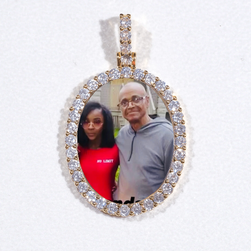 3D Oval Custom Picture Pendant