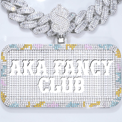 CUSTOM LETTER NECKLACE 3D COLORFUL SQUARE