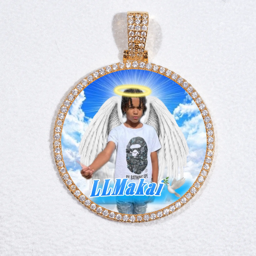 MEDIUM 3D CIRCLE CUSTOM PICTURE PENDANT